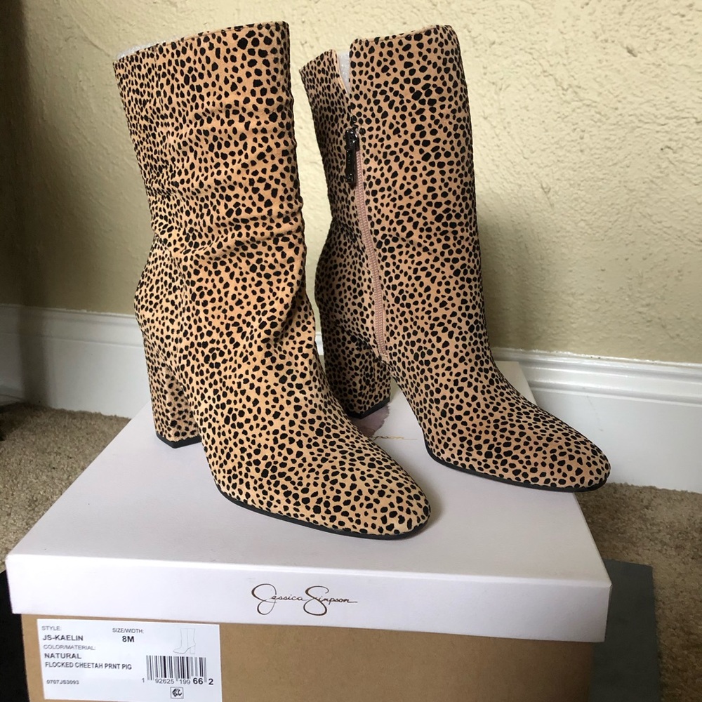 BRAND NEW Jessica Simpson cheetah print Booties